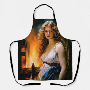 Delantal "Helena, la belleza de un espartano, el fuego de T