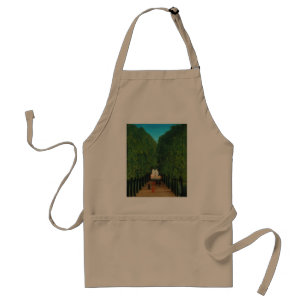 Delantal Henri Rousseau, Avenida en el parque en Saint Clou