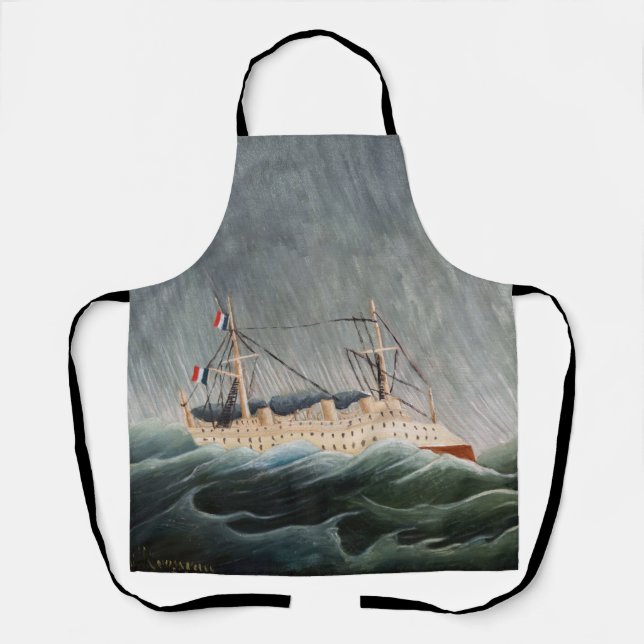 Delantal Henri Rousseau - El barco en la tempestad (Anverso)