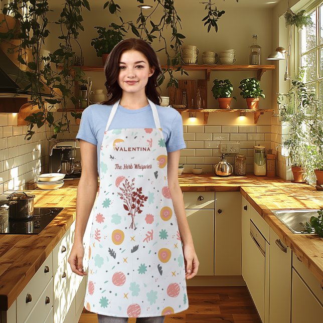 Delantal Herb Whisperer Apron personalizado - Floral lúdica (Subido por el creador)