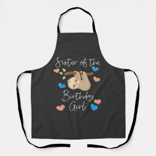 Delantal Hermana de las chicas del cumpleaños Camiseta de l