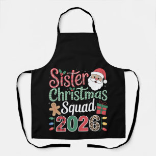 Delantal Hermana Escuadrón de Navidad 2026 Santa Pan de Jen