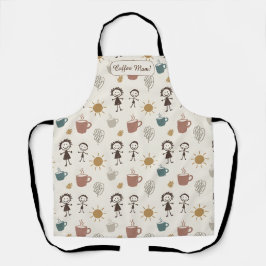 Delantal Hermana Hermano Café Mamá Personalizado