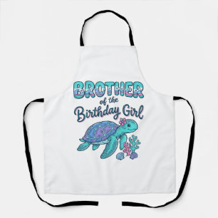 Delantal Hermano de la Camiseta de Tortuga Marina de la Cum