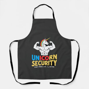 Delantal Hermano Divertido Unicornio Seguridad No Te Metas