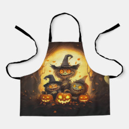 Delantal Hermanos monstruo en un bosque aterrador Feliz Hal