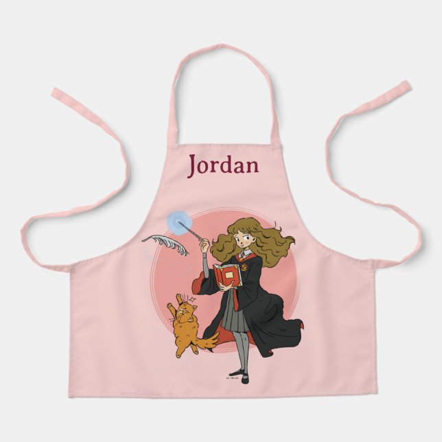 Delantal Hermione y Crookshanks Wingardium Leviosa (Anverso)