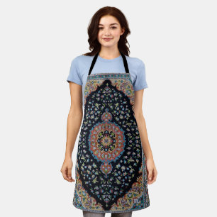 Delantal Hermosa Alfombra Kilim Antigua Oriental Azul
