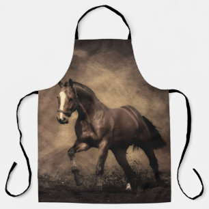 Delantal Hermosa almohada de caballo marrón