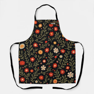 Delantal Hermosa colección de flores de época