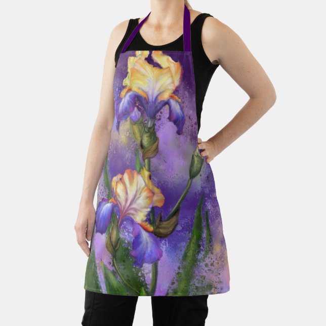 Delantal Hermosa Flor Apron Iris - Púrpura (in situ)