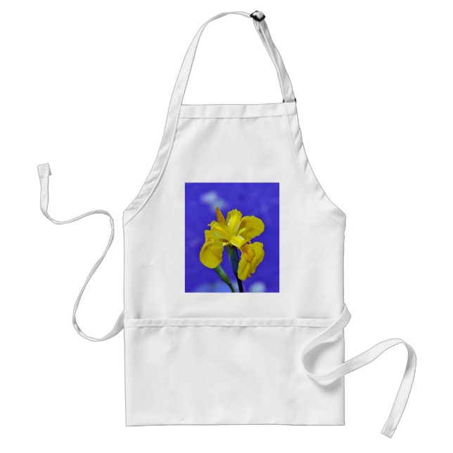 Delantal Hermosa flor de iris amarillo (Frente)