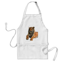 Delantal Hermosa foto del tigre de Bengala y sus patas