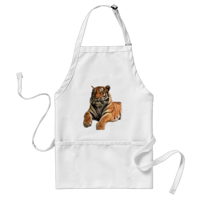 Delantal Hermosa foto del tigre de Bengala y sus patas (Frente)