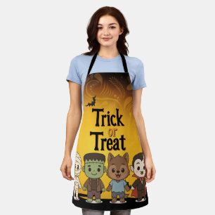 Delantal Hermosa, Frankenstein, Drácula, lobo