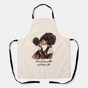 Delantal Hermosa mamá y hija negras (24)