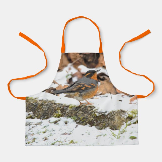 Delantal Hermosa ola variada en terreno de nieve (Anverso)