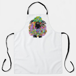 Delantal Hermosa Oveja Arcoiris De La Familia