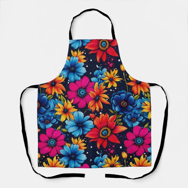 Delantal Hermosas flores y Rosas (Anverso)