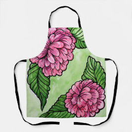 Delantal Hermosas Peonías Rosadas