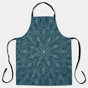 Delantal Hermoso adorno de encaje azul, alegre masabst