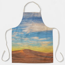 Hermoso amanecer sobre dunas de arena en madera