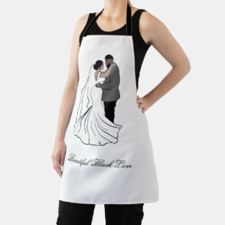 Delantal Hermoso Apron Black Love