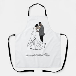 Delantal Hermoso Apron Black Love