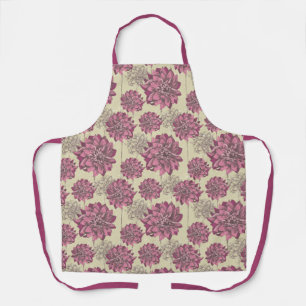 Delantal Hermoso Apron de flores de Dahlia