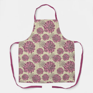 Delantal Hermoso Apron de flores de Dahlia