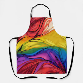 Delantal Hermoso Apron en colores arcoiris
