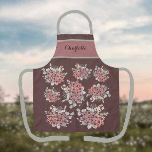 Delantal Hermoso Apron personalizado con flores de campo