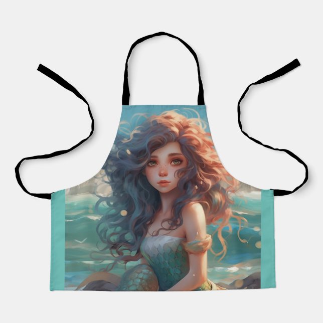 Delantal Hermoso Chica impreso Apron (Anverso)