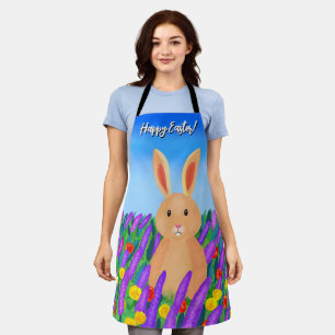 Delantal Hermoso de Pascua en las flores