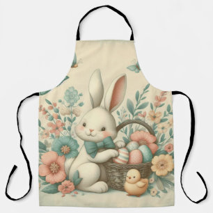 Delantal Hermoso de Pascua y pollo