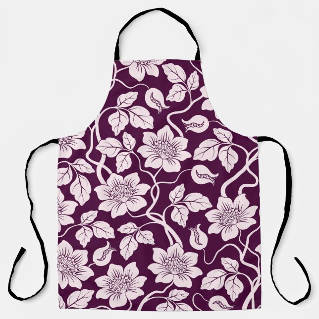 Delantal Hermoso fondo floral (Anverso)