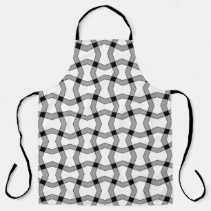 Delantal Hermoso fondo ornamental abstracto, negro, g