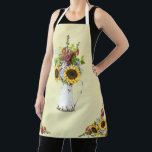 Delantal Hermoso Girasol Acuarela Amarillo Lunares<br><div class="desc">Este diseño puede personalizarse eligiendo la opción de personalizar para agregar texto o hacer otros cambios.</div>