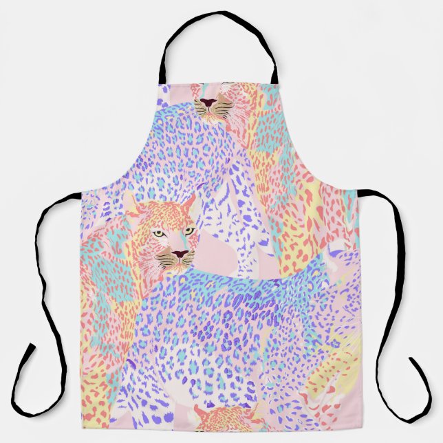 Delantal Hermoso Leopard Seamless Pattern Ar (Anverso)
