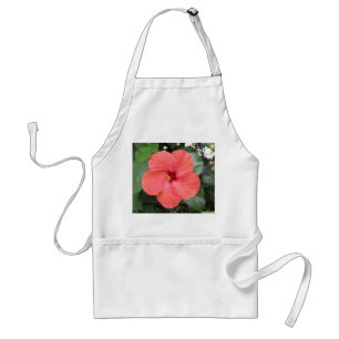 Delantal Hermoso Naranja Hibiscus Flower Apron