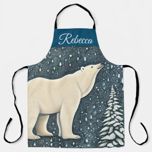 Delantal Hermoso oso polar ártico