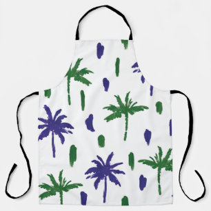 Delantal Hermoso patrón de palmeras tropicales