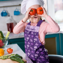 Hermosos niños Personalizados de flores moradas fl