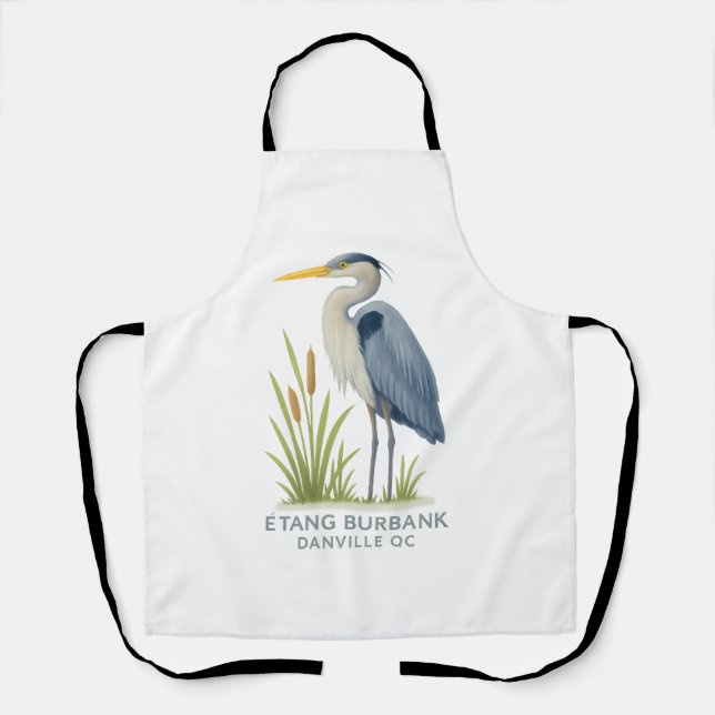 Delantal Héron bleu – Étang Burbank Danville QC | Design na (Anverso)