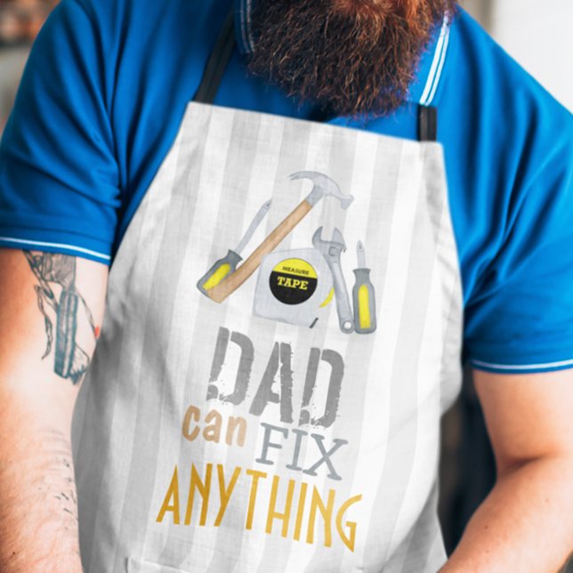 Delantal Herramienta simple para papá moderno para hombres  (Dad can fix anything Tools Apron)