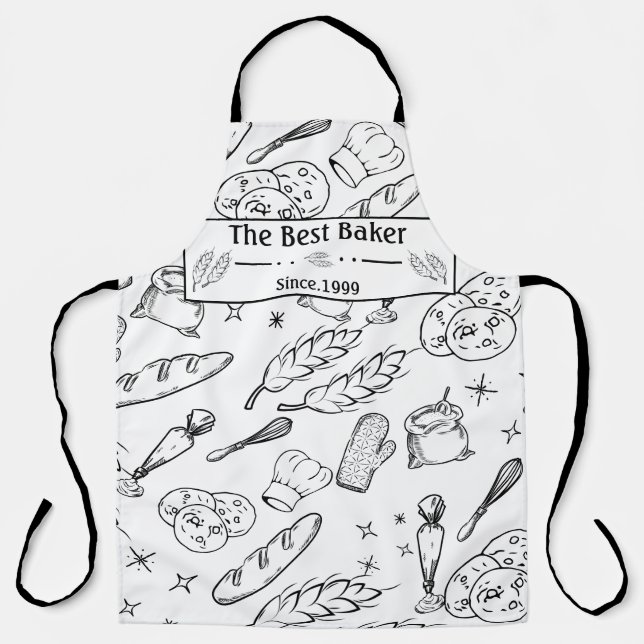 Delantal herramientas de cocción y panadería moderna de com (Anverso)