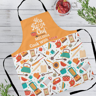 Delantal Herramientas de cocina modernas y lindas utensilio