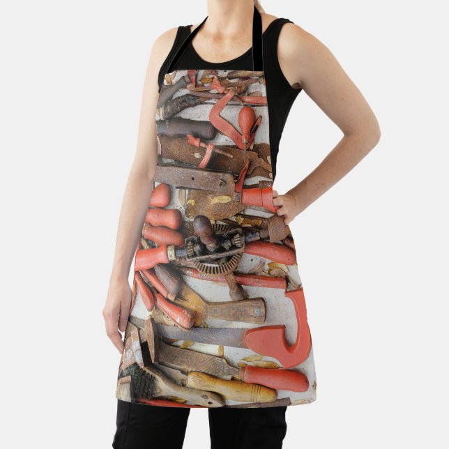 Delantal Herramientas Herramienta Antiguo Hombre Rojo Rústi (in situ)