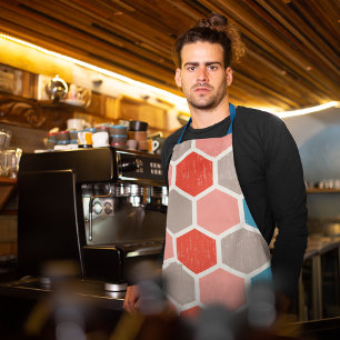 Delantal Hexágono monocromo