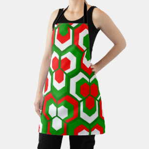 Delantal Hexagons Flowers